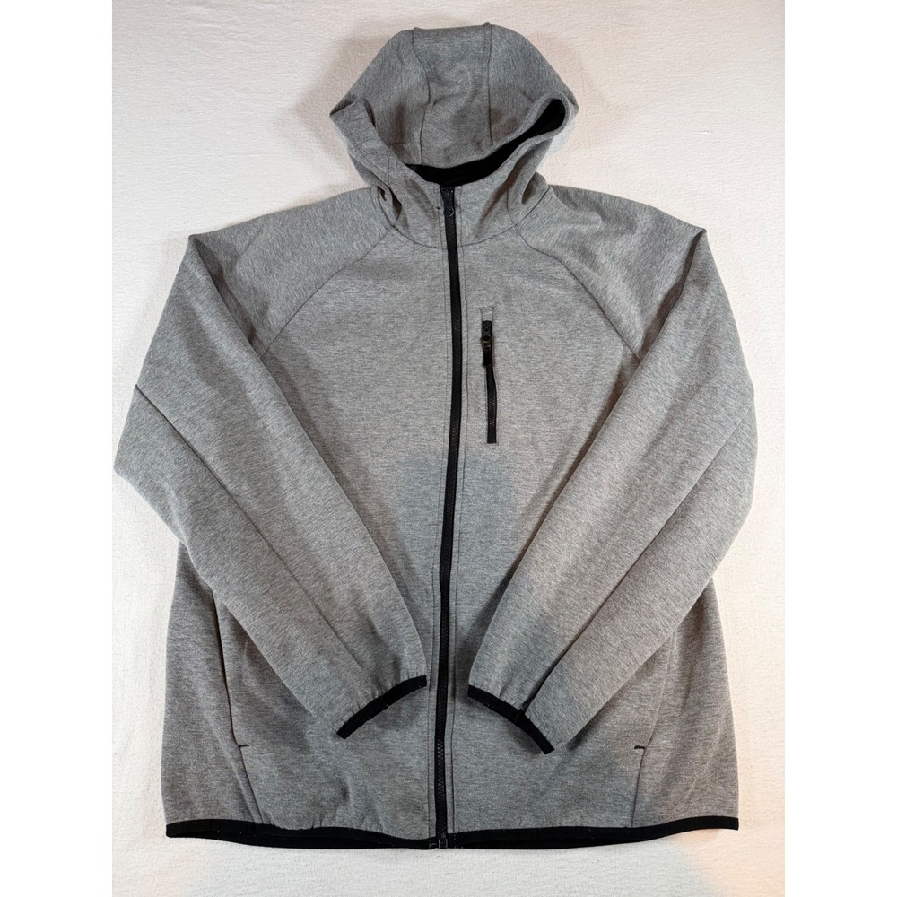 Russell Fusion Knit Mens Medium Grey Full Zip Hoodie Jacket